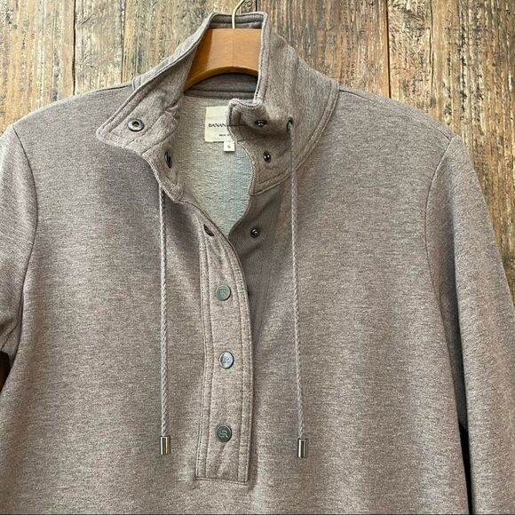 Banana Republic Sz S Gray Cape Cod High Collar Beach Boating Surf Jacket - Picture 4 of 10